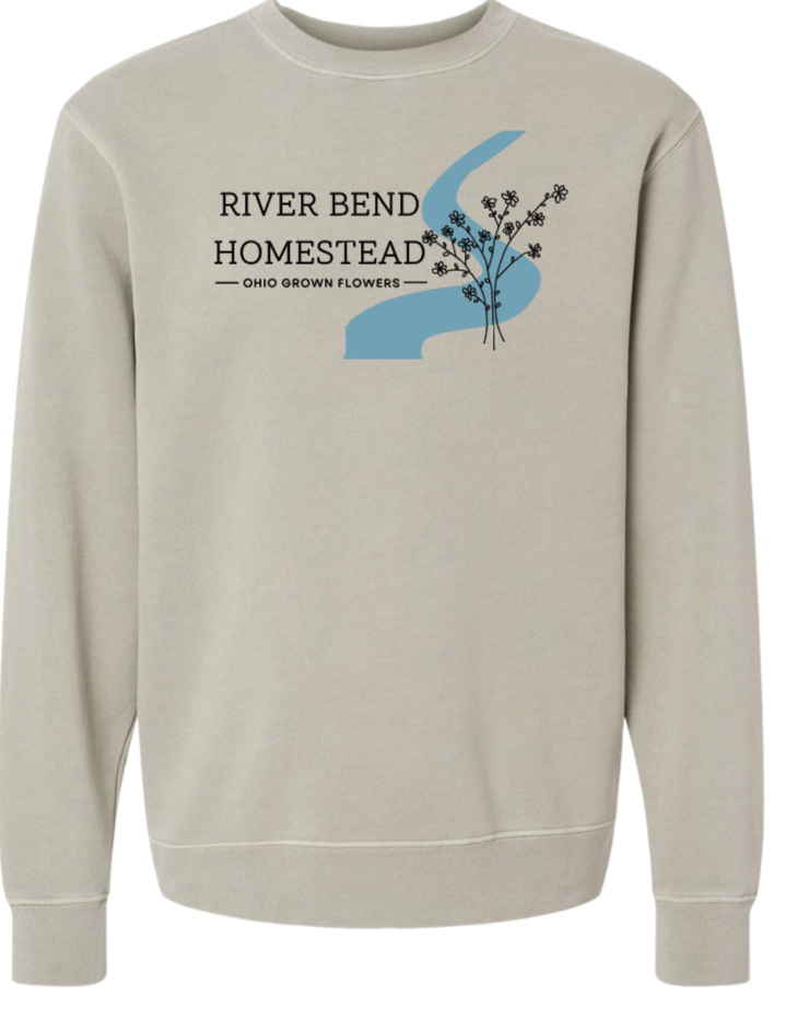 River Bend Crewneck-Cement