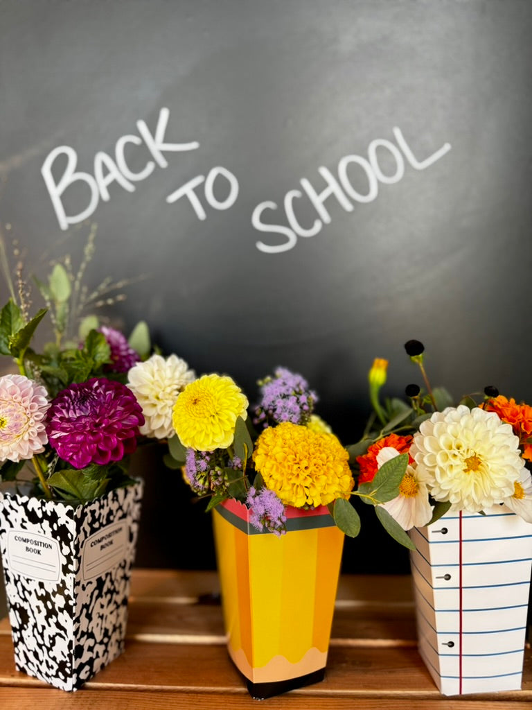 Back to School Bud Vase