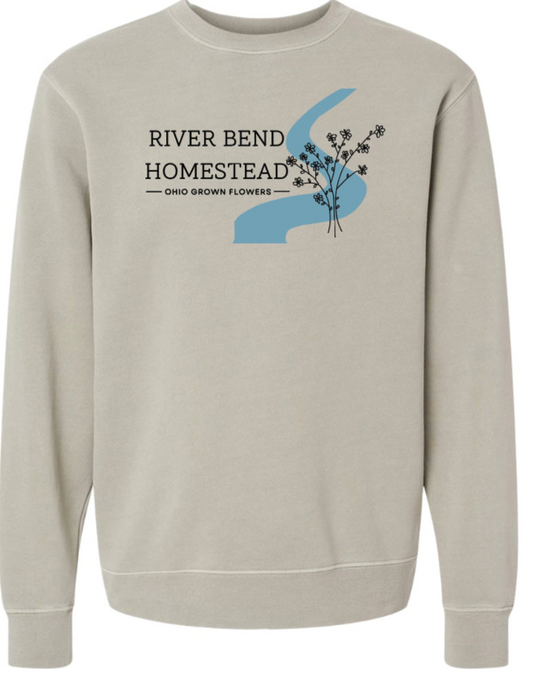 River Bend Crewneck-Cement