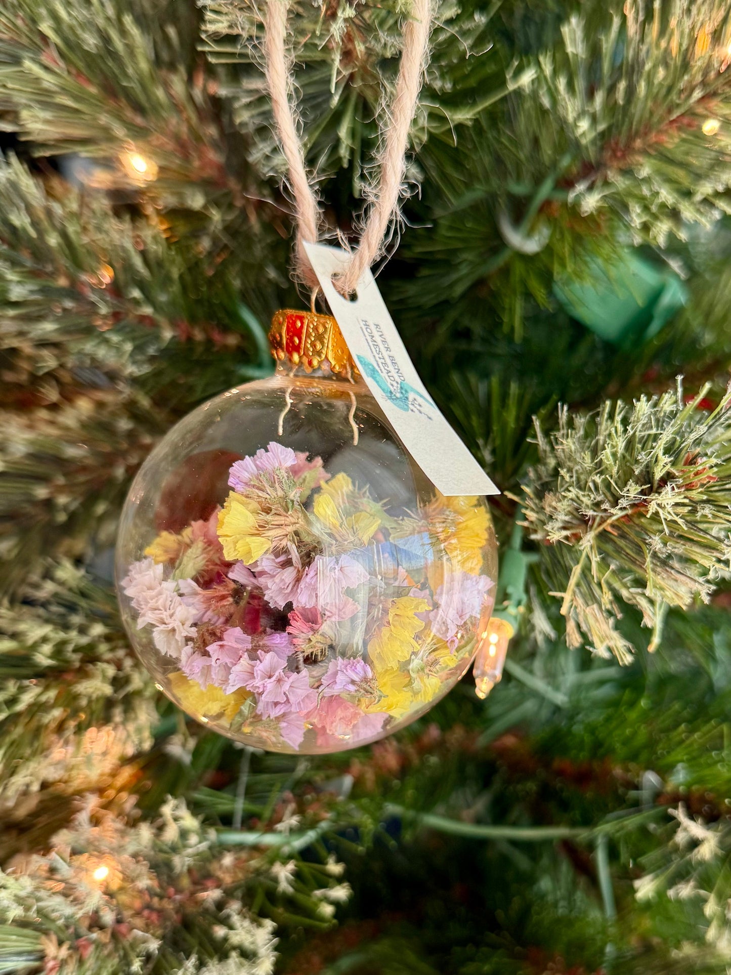 Dried Flower Globe Ornament