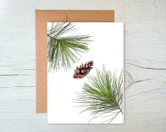 Diagonal Pine Card